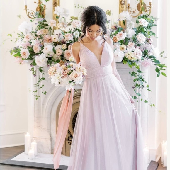 REVELRY ALMA TULLE DRESS ROSEMARY - Picture 2 of 10